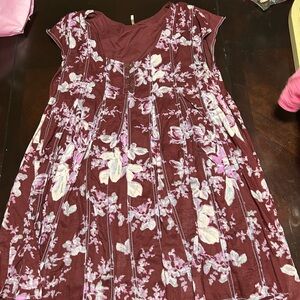 Floral Kids Dress in Pink and Brown